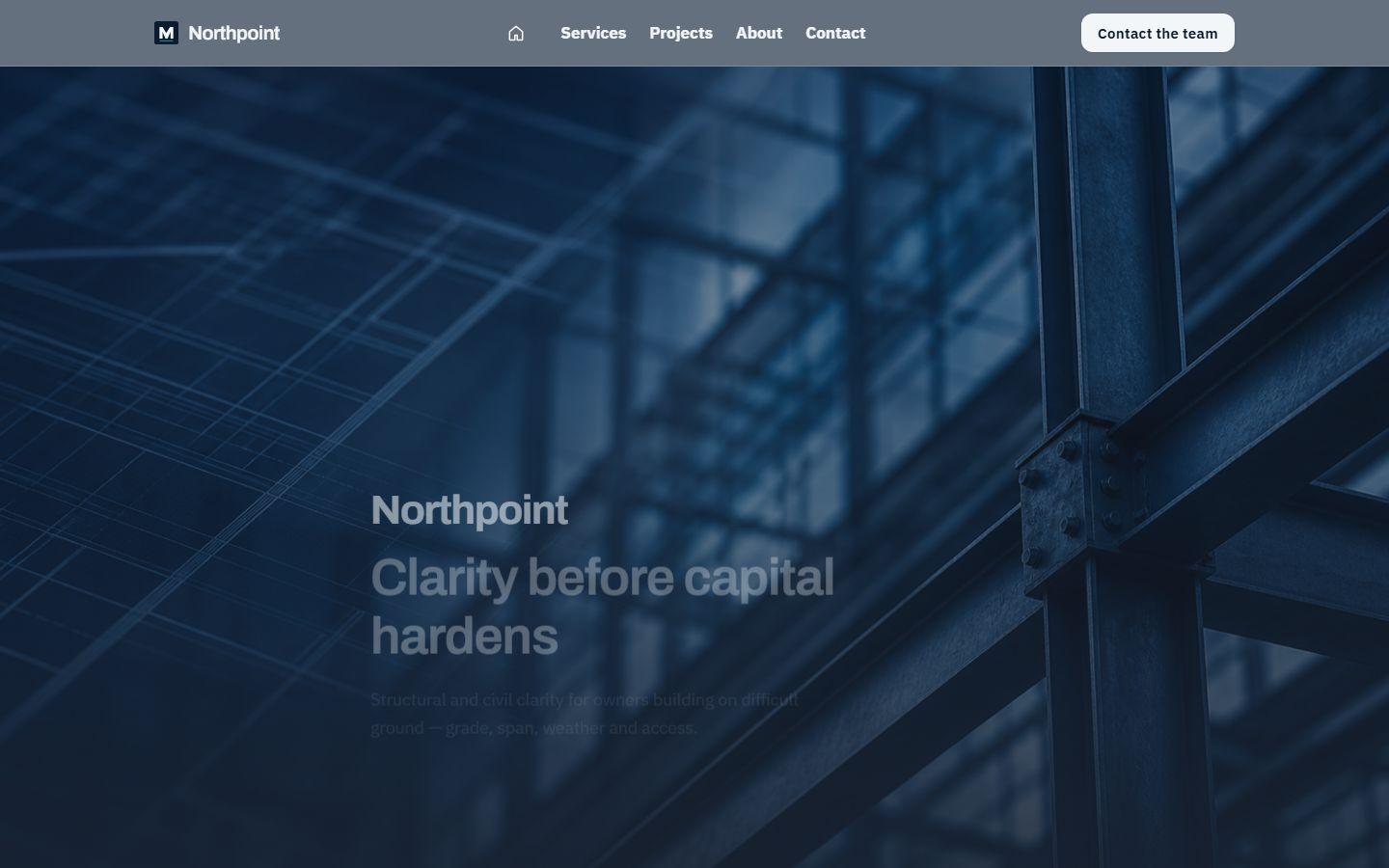 Northpoint Engineering Group maquette conceptuelle